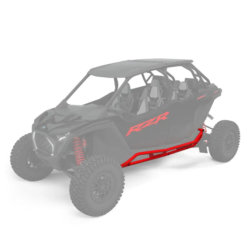 Polaris HD Extreme Kick-Out Rock Sliders, 4-Seat, Red | 2890397