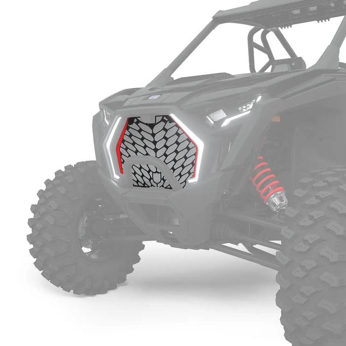 Polaris Pro Armor Aluminum Front Grille, Red | 2890406-293