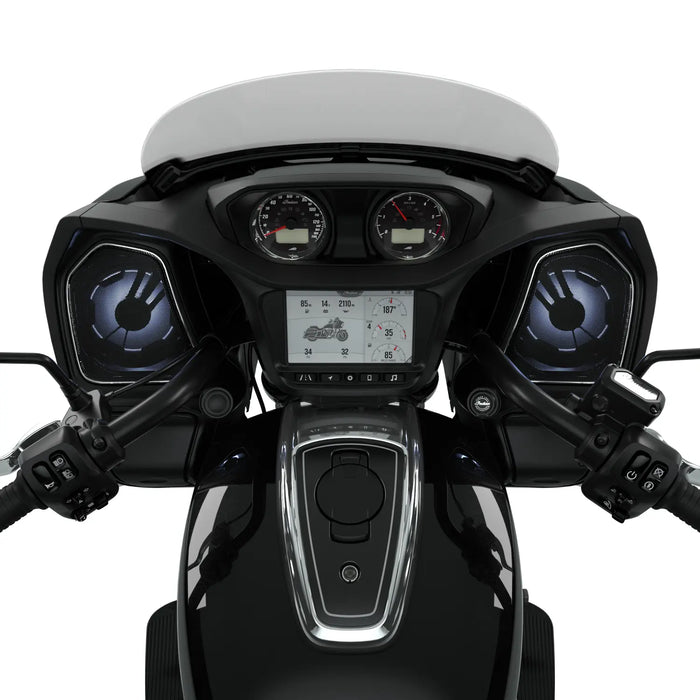 Indian Motorcycle Power Band Audio Speakers with Bass Boost and Under Glow, 5-1/4 in. | 2891581