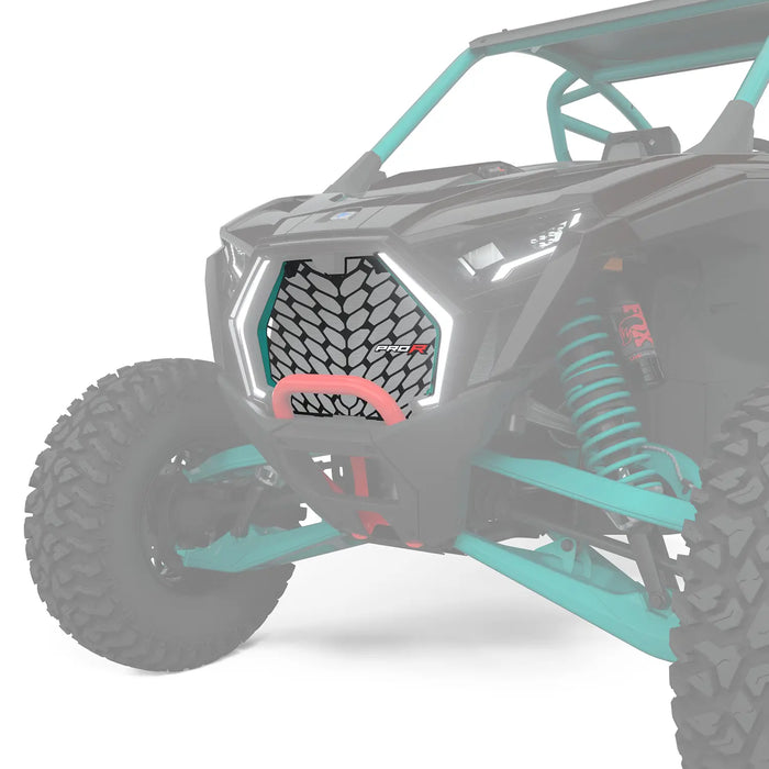 Polaris Pro Armor Aluminum Front Grille, Radiant Green | 2891093-887