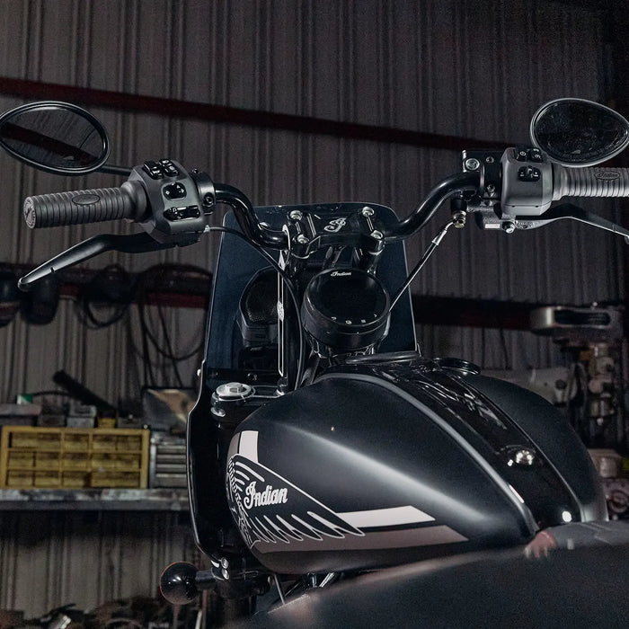 Indian Motorcycle 2" Reduced Reach Pullback Handlebars, Gloss Black | 2891593-266