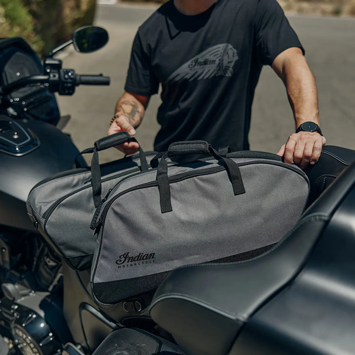 Indian Motorcycle Spirit Lake Saddlebag Liner Travel Bags, Black & Gray, Pair | 2891696