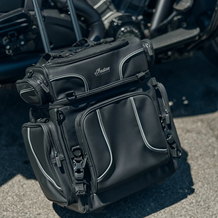 Indian Motorcycle Spirit Lake Wheeled Touring Bag, Black & Gray | 2891698