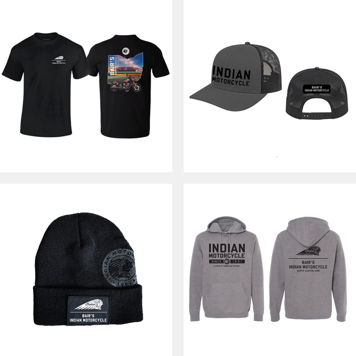 Bair’s Indian Motorcycle Hoodie Swag Package