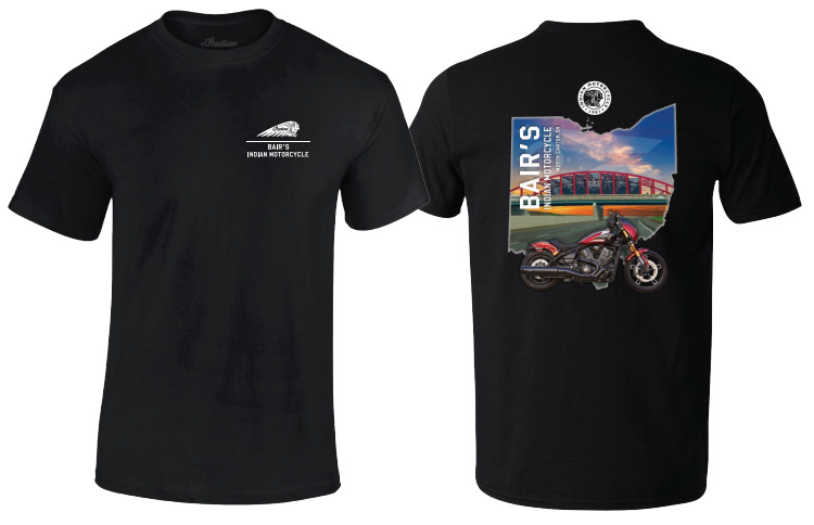 Bair’s Indian Motorcycle Ohio T-Shirt, Black