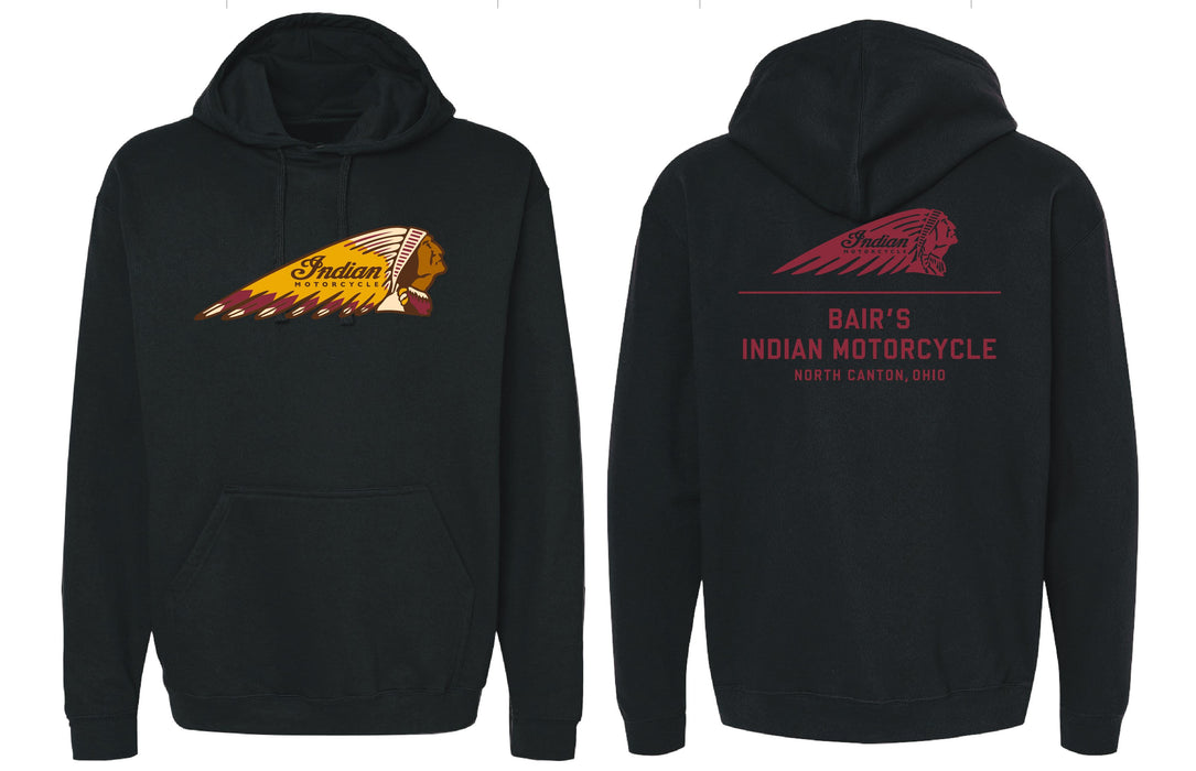 Bair’s Indian Motorcycle Headdress Hoodie, Black