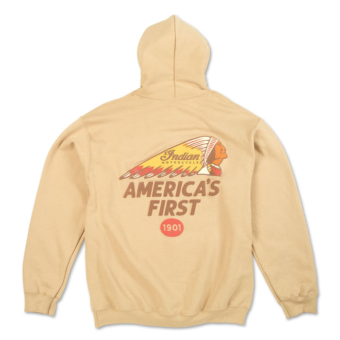 Indian Motorcycle Friday Hoodie, Sand | American Needle Inc