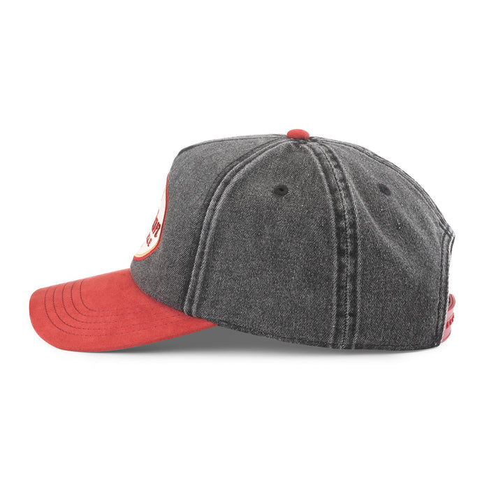 Indian Motorcycle Fulton Hat, Black Denim/Red | American Needle Inc