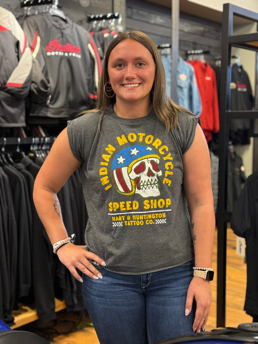 Indian Motorcycle Women's IMC X HH Speed Shop Tank, Gray  | 2866554