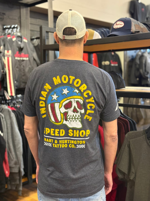 Indian Motorcycle Men's IMC X HH Speed Shop T-Shirt, Gray | 2866548