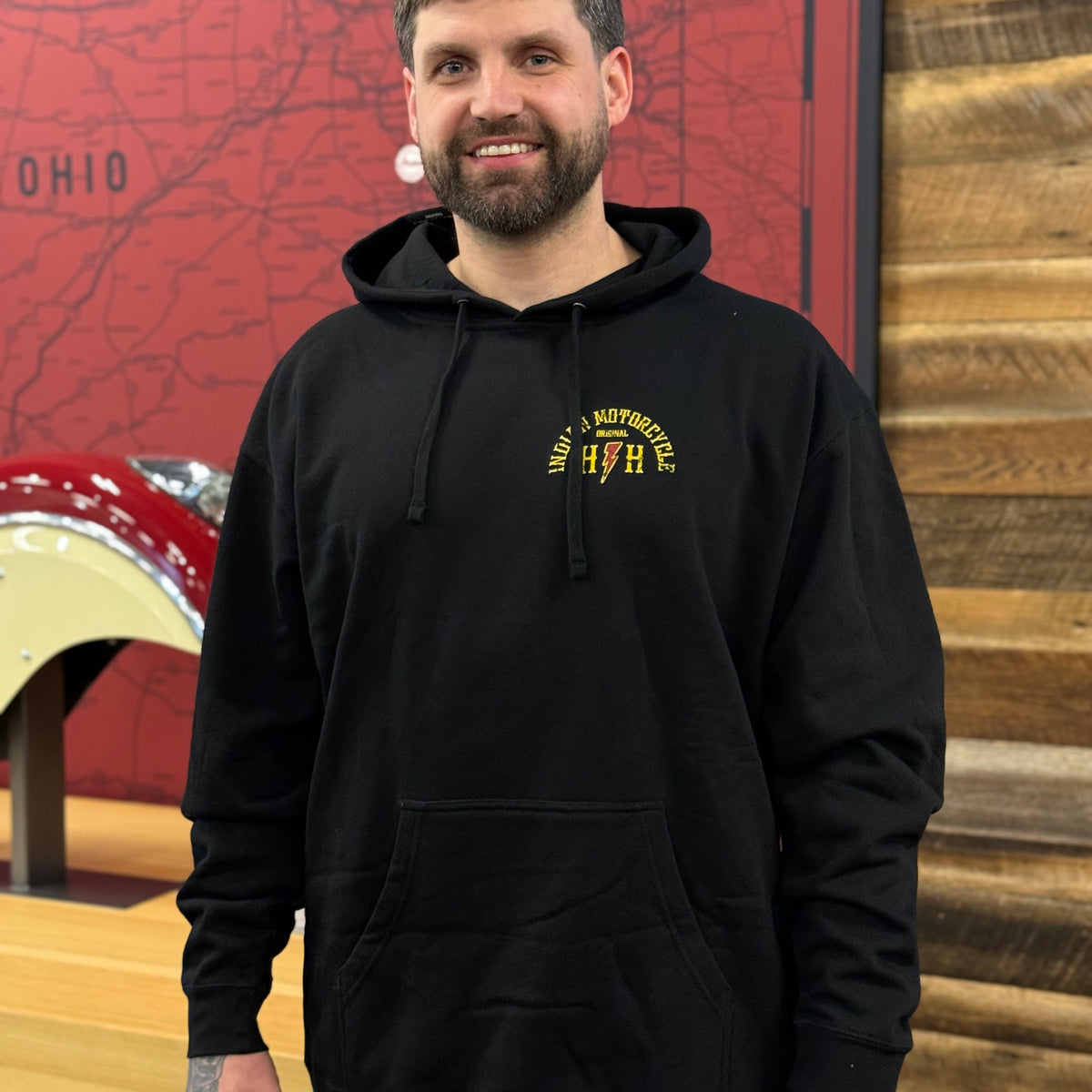 Indian Motorcycle Men's IMC X HH Risk Takers Hoodie, Black