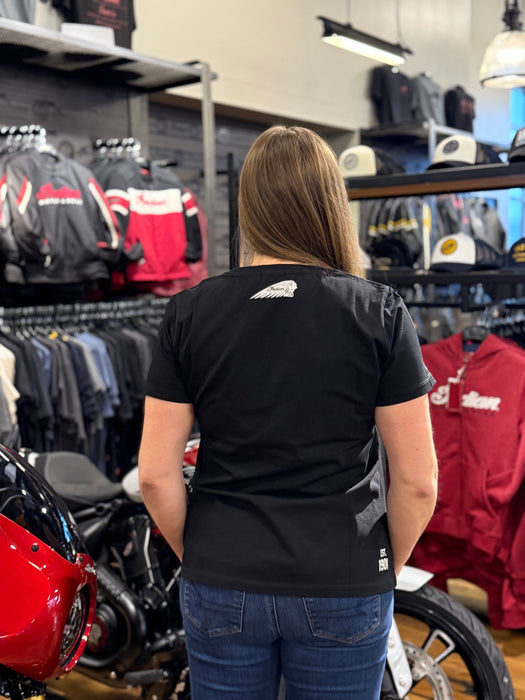 Indian Motorcycle Women's IMC Circle Icon Tee, Black | 2865633