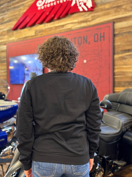 Indian Motorcycle Women's Essential Script Logo Sweatshirt, Black | 2865641