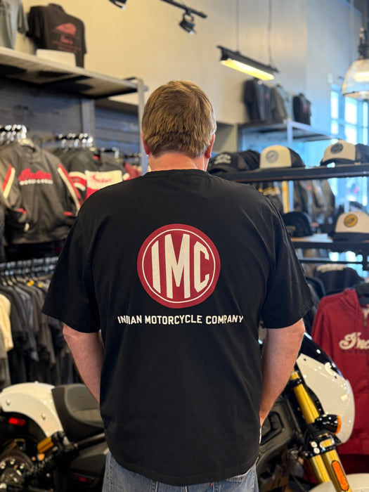 Indian Motorcycle Men's IMC Circle Icon Tee, Black | 2865607