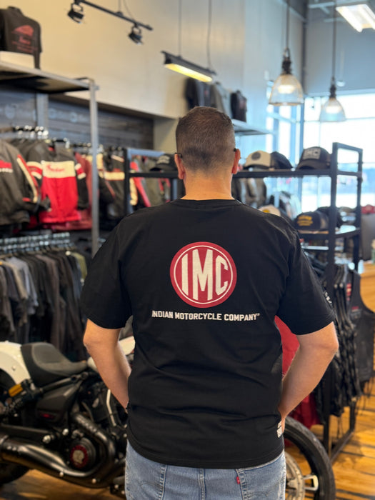 Indian Motorcycle Men's IMC Circle Icon Tee, Black | 2865607