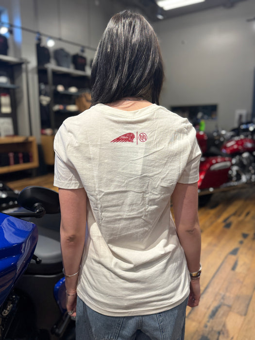 Indian Motorcycle Women's IMC X HH Risk Takers T-Shirt, White | 2866555
