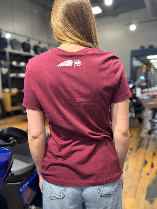 Indian Motorcycle Women's IMC X HH Tattoos & Cycles T-Shirt, Red | 2866558