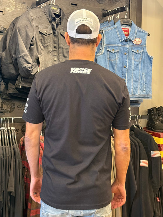 Indian Motorcycle Race Replica Headdress T-Shirt, Black | 2866690