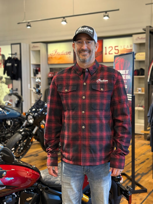 Indian Motorcycle Men's Richmond Over Shirt, Red | 2865667