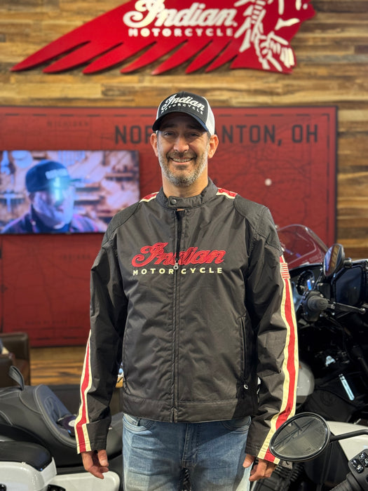 Indian Motorcycle Men's Textile 1901 V2 Jacket, Black | 2860957