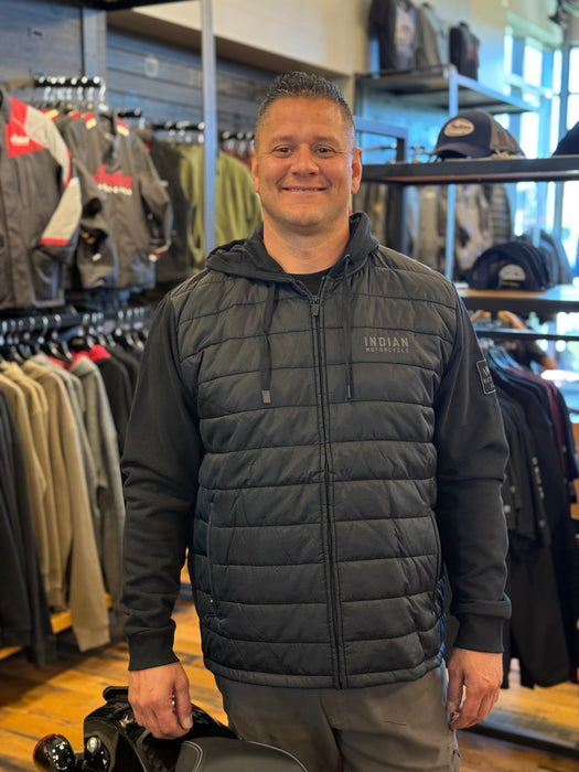 Indian Motorcycle Men's Graham Hooded Jacket, Black | 2866532