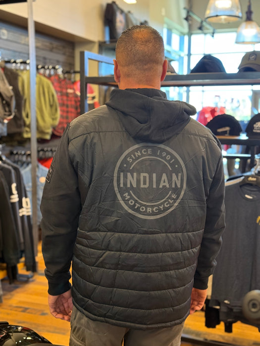 Indian Motorcycle Men's Graham Hooded Jacket, Black | 2866532