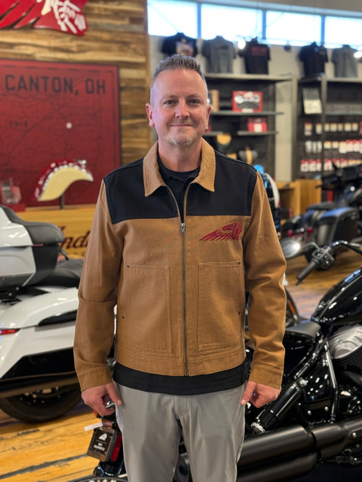 Indian Motorcycle Dutton Jacket, Black/Whiskey | American Needle Inc