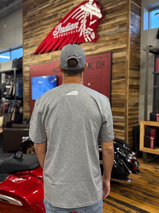 Indian Motorcycle Men's Tri Color Logo Tee, Gray | 2865713