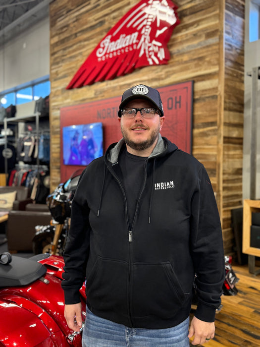 Indian Motorcycle Men's Est 1901 Indian Hoodie, Black | 2865730