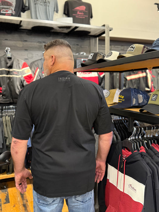 Indian Motorcycle Men's Headdress Printed Tee, Black | 2865720