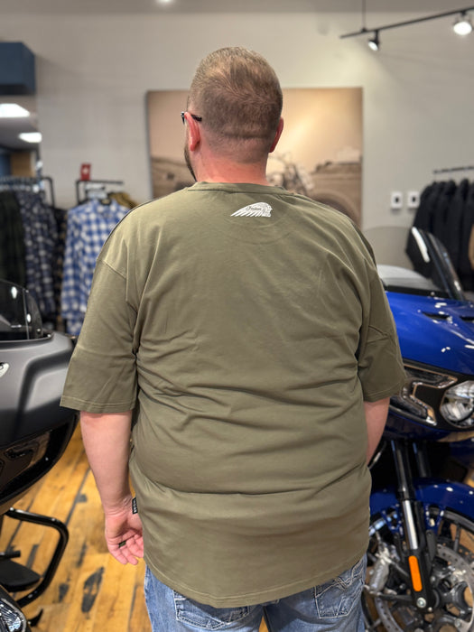 Indian Motorcycle Men's Indian Company Logo Tee, Green | 2865718