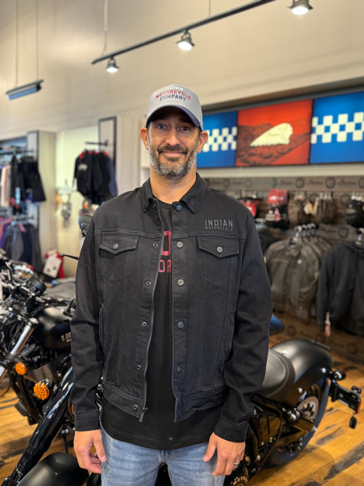 indian motorcycle gear Indian Motorcycle Men's Rockingham Denim Jacket, Black