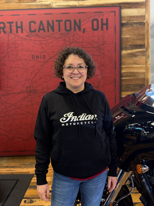 Indian Motorcycle Women's Essential Script Logo Hoodie, Black | 2865749