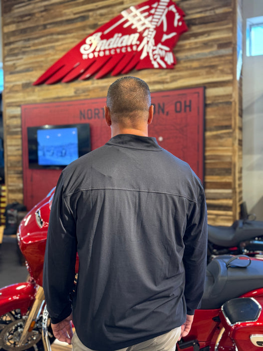 Indian Motorcycle Men's Essential Quarter Zip, Black | 2865728