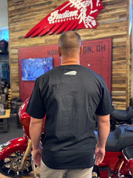 Indian Motorcycle Men's IMC Printed Logo Tee, Black | 2865717