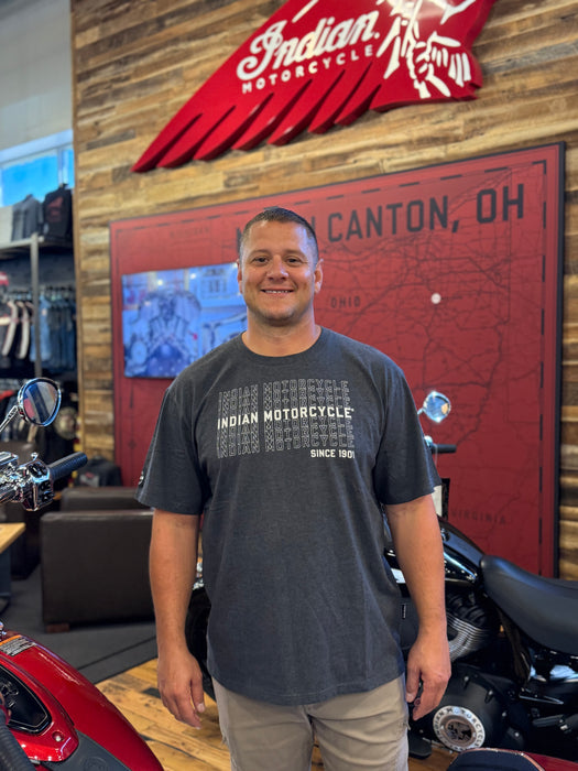 Indian Motorcycle Men's IMC Multiplied Logos Tee, Gray | 2865719