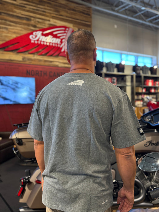 Indian Motorcycle Men's Marl Logo Tee, Gray | 2865711