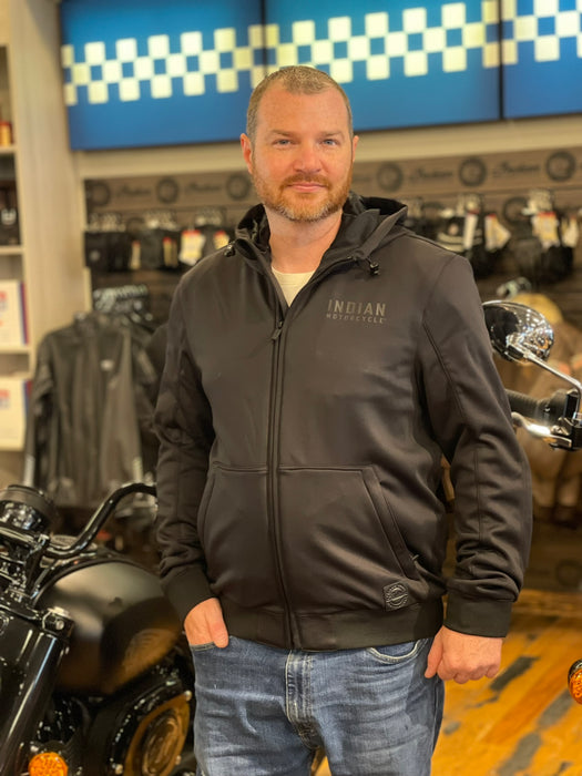Indian Motorcycle Men's Alameda Riding Hoodie, Black 2864641
