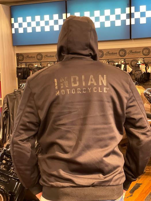 thumbnail image 2 of ODFSND Vintage Indian Motorcycle Pullover Hoodie – 80% Cotton 20% Polyester, Unisex, Classic Fit, For Bikers & Fans 2 of 14