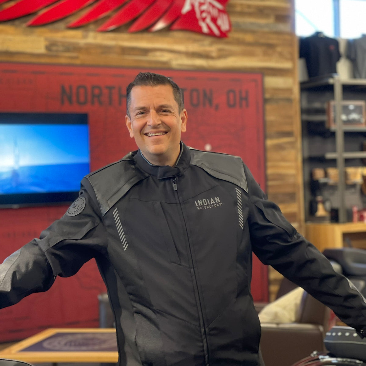 Indian Motorcycle Men's Markay Jacket, Black | 2864668 — Bair's