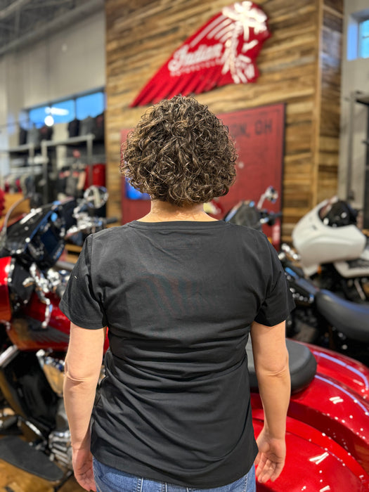 Indian Motorcycle Women's Essential Headdress Logo Tee, Black | 2866362