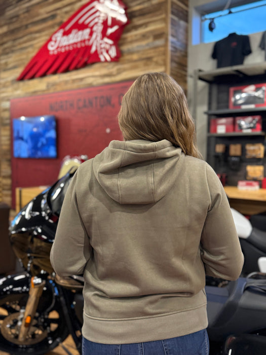 Indian Motorcycle Women's Essential Script Logo Hoodie, Green | 2866363