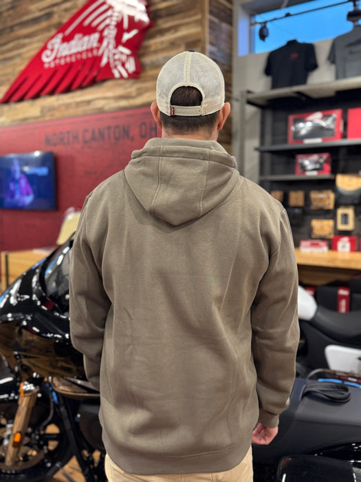 Indian Motorcycle Men's Essential Script Logo Hoodie, Green | 2866361