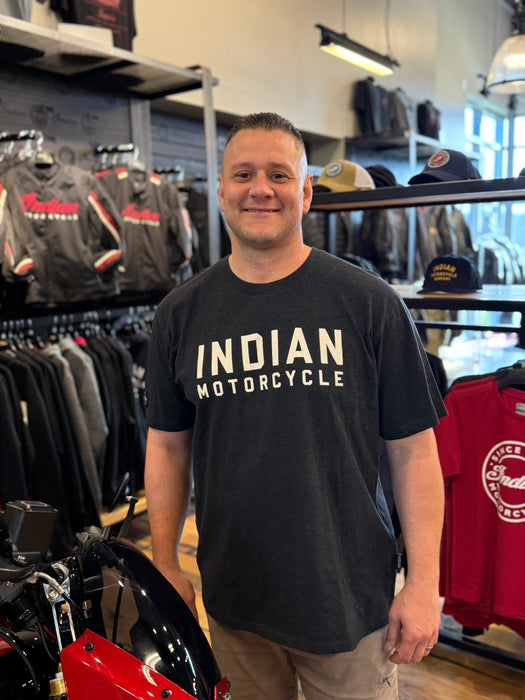 Indian Motorcycle Men's Block Logo Print T-Shirt, Black | 2866372