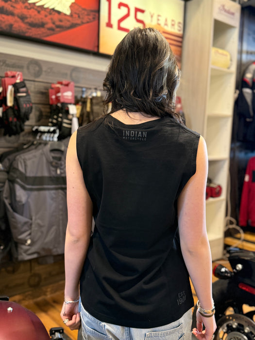 Indian Motorcycle Women's Headdress Print Tank, Black | 2866394