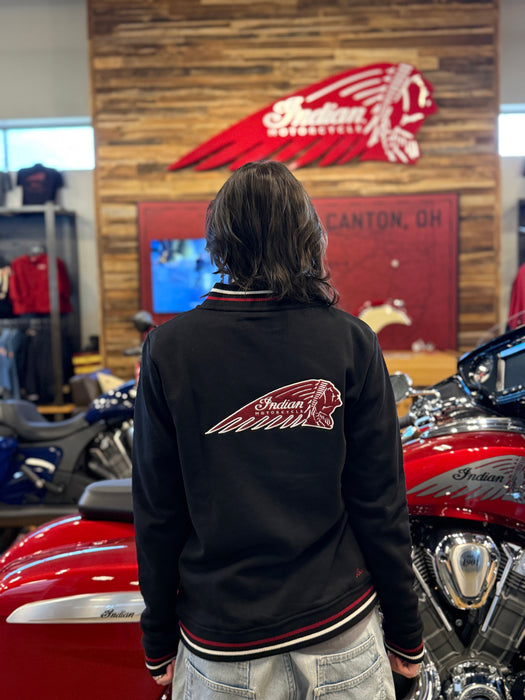 Indian Motorcycle Women's Headdress Zip Thru, Black | 2866399