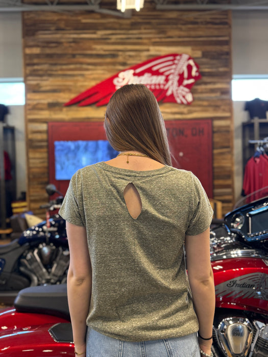 Indian Motorcycle Women's Marl Headdress Tee, Green | 2866389