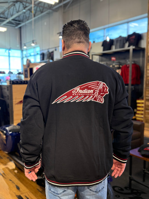 Indian Motorcycle Men's Headdress Zip Thru, Black | 2866380