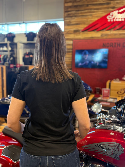 Indian Motorcycle Women's Essential Headdress Logo Tee, Black | 2866362