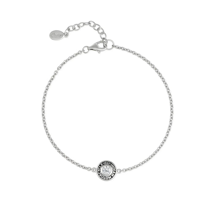 Indian Motorcycle Steel Horse Jewelry Women's Rivet & White Stone Bracelet | IMJB005